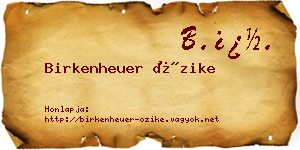 Birkenheuer Őzike névjegykártya